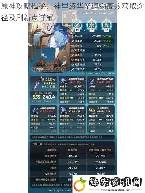 原神攻略揭秘：神里綾華圣遺物高效獲取途徑及刷新點詳解