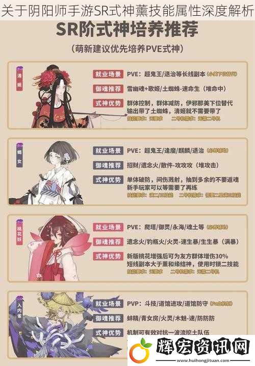 關(guān)于陰陽師手游SR式神薰技能屬性深度解析