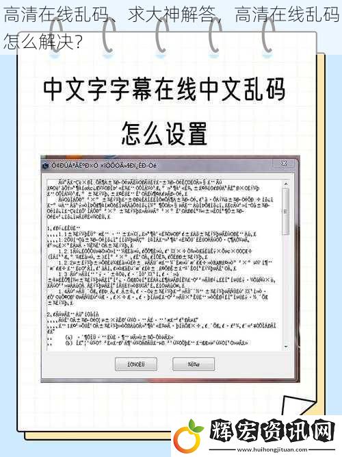高清在線亂碼、求大神解答，高清在線亂碼怎么解決？